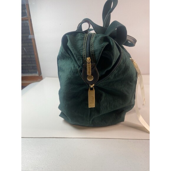 Harrods Knightsbridge Green Travel Duffel Bag Large Tote Weekender Carry-On - Picture 3 of 16